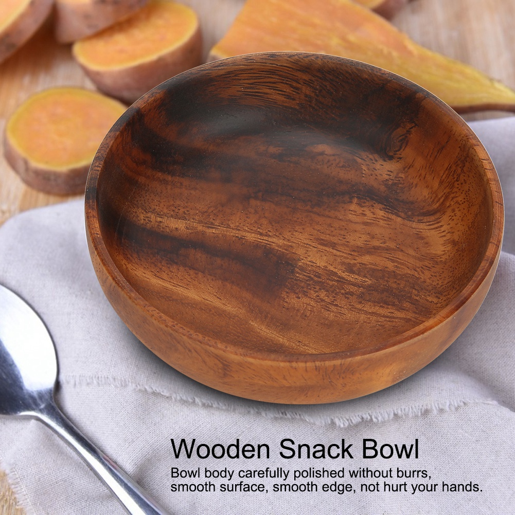 Wood Serving Bowls Wooden Snac - Meal Prep Bowl recension och pris