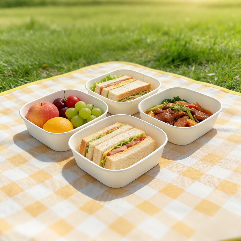 White Square Paper Salad Bowl  - Meal Prep Bowl recension och pris
